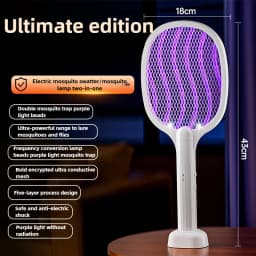 2 in 1 Electric Mosquito Killer Mosquito Lamp with Violet Light Mosquito Trapping USB Rechargeable Portable Mosquito Killer