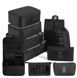 8/9/10/11 Pcs Set Travel Organizer Storage Bags Suitcase Packing Cubes Set Cases Portable Luggage Clothe Shoe Tidy Pouch Folding