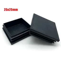 60pcs Black Blanking End Plastic Cap Square Tube Insert Pipe Box Chair Plug