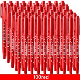 3/50/100Pcs/set Oil Double Tip Art Black Permanent Paint Marker Pen for Plastic Wood Stone Metal Glass Doodling Marking Graffiti