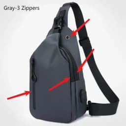 Men Bag Fashion New Solid Color Men Chest Bag Outdoor Casual Fashion One Shoulder Crossbody Bag Nylon USB Charging Shoulder Bags