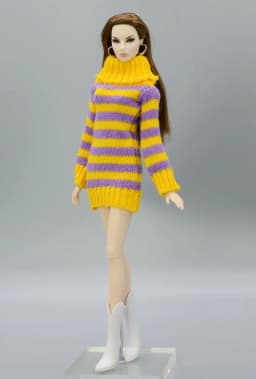For Outfit Pullip Doll Accessories Princess Casual Suit Top Coat For 30 Cm Doll Clothes Sweater White Black Yellow 1/6