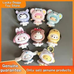 NEW Original Little Cape Series Blind Box Kuromi Kt Flocked Keychain Face Changing Fashion Toy Bag Charm Cute Christmas Gift