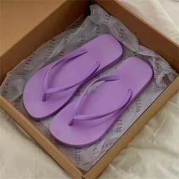 XIXITIAO Women Flip Flops Summer Casual Solid Color Beach Sandals Comfortable Lightweight Non-Slip Falt Bathroom Slides Couples