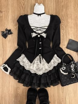 Women's Y2K Vintage Lace Patchwork Dress Two Piece Set Summer Elegant Retro Cardigan + Sweet Fashion Sleeveless Slim Mini Dress