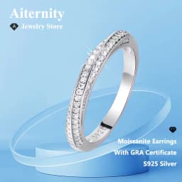 Moissanite S925 Ring With GRA Certificate Band Anniversary Wedding Gift For Man Or Women