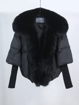 OFTBUY New White Duck Down Jacket Winter Women Warm Loose Coat Natural Real Fox Fur Collar Thick Luxury Outerwear New Fashion