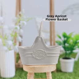 New Metal 1:12 Dollhouse Basket Multicolors Construction Props Shopping Basket 41*18*39mm Flower Bucket Basket