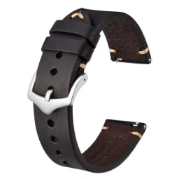 BISONSTRAP Crazy Horse Leather Watch Strap Bands,18mm 20mm 22mm,for Smartwatch Huawei Samsung Galaxy Gear,Black Green Brown