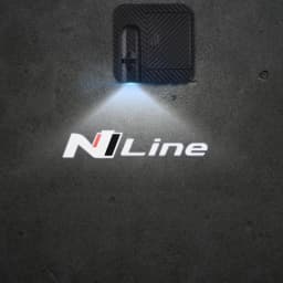 1/2PCS N Line Car Door Welcome Lights Laser Projector Logo Wireless Sensing For Hyundai Santa Fe Tucson Elantra Kona Sonata NX4