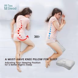 Knee Pillow for Side Sleepers - Between Leg & Under Knee Pillow for Back Sleepers