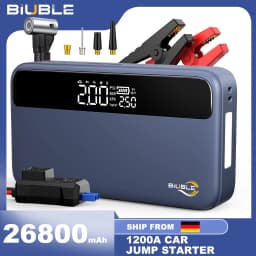 Car Jump Starter with Air Compressor 26800mAh Portable Booster Charger Powerful Car Battery Starting Device