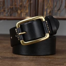 3.8CM Pure Cowhide High Quality Genuine Leather Belts for Men Brand Strap Male Brass Buckle Fancy Vintage Jeans Cowboy Cintos