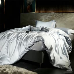 Solid 100% Silk Bedding Set with Duvet Cover Flat Bed Sheet Pillowcase Luxury Mulberry Silk Bedsheet Bed Linen Soft Quilt Cover