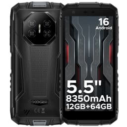 DOOGEE 5.5" Fire 3 Rugged Phone 12GB RAM(3+9) 64GB ROM 8350mAh Battery Android 16 Widevine L1 Google Pay Support Smart Phone NFC