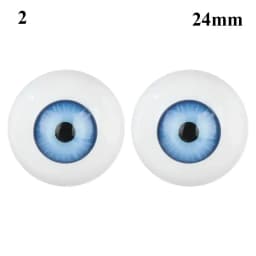 1Pair 22mm 30mm Realistic Half Round Craft Accessories Acrylic DIY Eyeballs Reborn Doll Eyes BJD Mini Easy Use Simulation