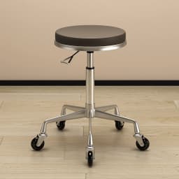 Professional Swivel Salon Stool with Wheels Ottomans Adjustable PU Leather Stylist Chair for Nail Spa Beauty Salon Furniture