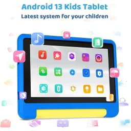7 Inch Kids Tablet Android 13 8(2+6)GB RAM 64GB ROM Parental Control Dual Camera with Shockproof Case 2500mAh Kids Software