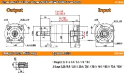 Nema23 Nema34 Planetary Gearbox Step-down Gearbox Motor Reducer Less 7 Arcmin for Stepper Motor 60/80/90 400W 750W Servo