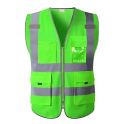 Hi Vis Work Vest Construction Building Vest Workwear Clothing Work Vest Multi Pocket Black Vest