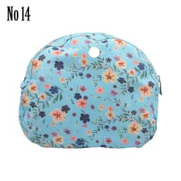 TANQU New Floral Composite Twill Cloth Waterproof Inner Lining Insert Zipper Pocket for O Bag Obag Moon Light for O Moon Light