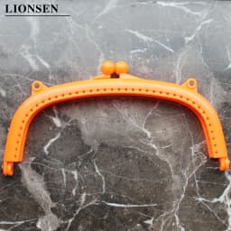 LIONSEN 16cm Arc Plastic Purse Frame Handle for Clutch Bag Handbag Accessories Making Kiss Clasp Lock 10 colors