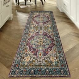 VIKAMA Washable Hallway Runner Rug for Home Decor Vintage Long Kitchen Carpets with Non Slip Backing Rug for Living Room Bedroom