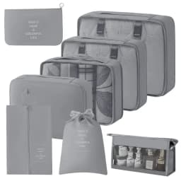 8Pcs Travel Organizer Set Portable Folding Suitcase Packing Cubes for Clothes Shoes Tidy Pouch Luggage Storage Bags