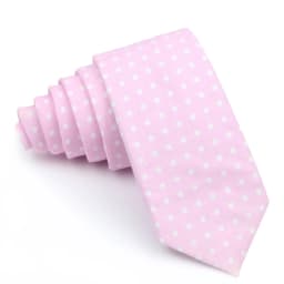 Cotton Men's Dots Neck Tie Classic Skinny Tie For Men Red Pink Black White Wedding Party Fashion Casual Man Business Cravat Gift