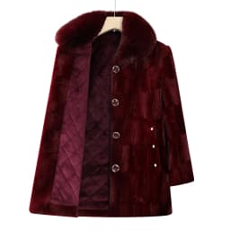 Large size Middle Aged Elderly Women Mink Coat Winter Thicken Cotton Padded Faux Fur Jacket High End Grandma Velvet Fur Overcoat