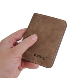 Thin Sanded Leather Multi-Card Driver's License Card Holder Simple Casual New Business Multi-Function Bifold Men's Short Wallet