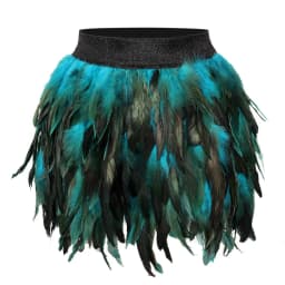 Irregular Dance Skirt Gothic Festival Carnival Party Dance Summer Women's Fashion Feather Skirt Bar Jazz Multi-color Short Skirt