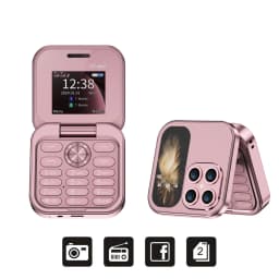 SERVO I17 Mini Dual SIM Card Flip Mobile Phone 2G GSM Magic Voice FM Radio Speed Dial Video Player Flashlight Foldable Cellphone