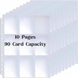 9 Pocket Trading Gaming Card Sleeves Storage Wallet Album Binder Pages Collection Coin Holders Sleeves YuGiOh Photo Albums