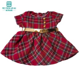 Clothes for doll fit 40cm new born doll accessories Fashion sequined jackets and dresses Christmas gifts for kids