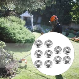 10pcs Stainless Steel Cap Nut For Lawn Mower For Lawn Mower Cutter Head Garden Mowers Battery Trimmers Protective Gasket Nut