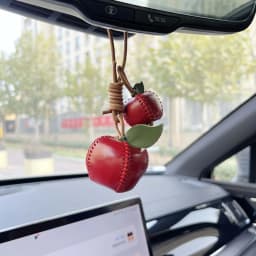 Genuine Leather Handmade Pendants Suitable for Bags Handbag Backpacks,Cute Leather Bag Charms Fruit Keychain Accessories
