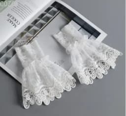 DIY Detachable Cuffs Cuff Extension Embroidery Lace Daisy Fake Sleeves Elastic Wild Wrist Pleated Organ Lolita Fake Sleeves