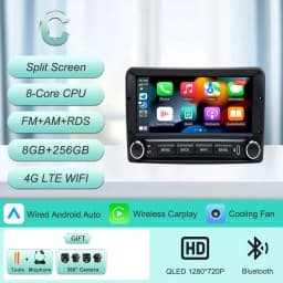 For Ford Fiesta Mk4 Mk5 Focus Mk1 Mondeo Mk2 Mk3 Fusion Transit Connect Ranger Puma Galaxy Mk1 Escort Mk6 Radia Player 6.86" 4G