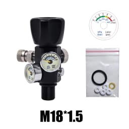 High Pressure Compressed Air CO2 Tank Cylinder DIN Valve with Gauge, 8mm Quick Disconnect Connector