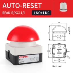 ENMG 1NO Foot/Hand Clapper Switch IP65 EFAK Mushroom Head Emergency Stop Push Button Switch Self-Locking Self-Resetting Anti-Sho