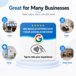 NTAG215 Programmable NFC Desktop Card 13.56MHz Square & Round Self‑Adhesive PVC NFC Tag for Google Menu Tap Table Access