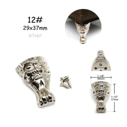 4pcs Jewelry Chest Wood Box Gift Wine Case Decorative Feet Leg Corner Protector Support Bracket with screws Golden Silver Bronze
