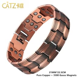 Copper Bracelet for Men 100% Pure Copper Magnetic Link Bracelets Jewelry Gift with Adjustable Sizing Tool