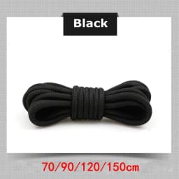 Round Shoe Laces Classic High Quality Black Shoelaces Outdoor Casual Sneakers Mountaineering Polyester Shoe Lace
