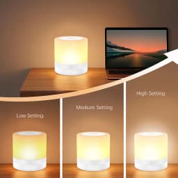 Portable Touch Night Light, LED Rechargeable Table Lamps, Dimmable RGB Lighting, for Gift Bedroom Camping Summer Party BBQ Decor
