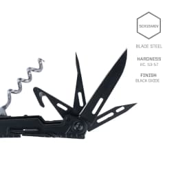 SOG PowerLitre 19 Functions Compact Multitool EDC 5 Inch Lightweight Stainless Steel Multifunctional Pliers W/ Folding Knife Wire Cutter Magnetic Bit Holder Corkscrew For Survival Hiking Home DIY Outdoor Emergency Repair Portable Hand Tools W/ Pocket Clip