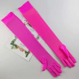 55CM Stretch Mesh Transparent Sun Protection Ice Silk Sleeve Women Summer Outdoor Sports Cycling Sunscreen Sexy Lace Long Gloves
