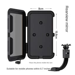 Motorcycle Phone Holder Support Moto Bicycle Waterproof Case Handlebar Stand Case Mount Waterproof Scooter Motorbike Phone Bag
