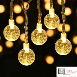 1.5M/3M/6M USB Bubble Ball LED String Lights Garland Lights Waterproof Outdoor Lamp Wedding Garden Fairy Lights Christmas Decor